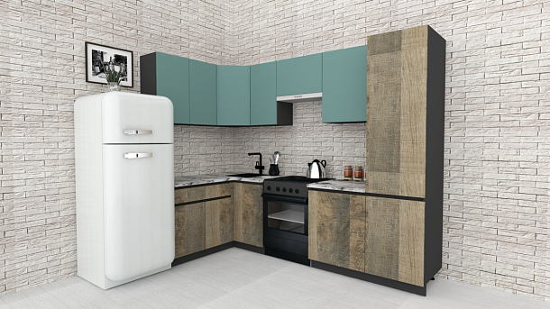 Эко-8 1.4x2.7 левая (сумеречный голубой/дуб гранж песочный/ст.альберика)