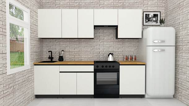 Эко-8 2.6 (белый фасадный/ст.золотистый дуб)