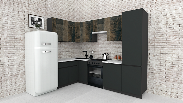 Эко-8 1.4x2.7 левая (дуб гранж колониальный/антрацит/ст.мрамор итальянский)