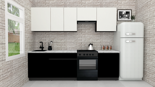 Эко-7 2.5 (белый фасадный/черный/ст.мрамор итальянский)