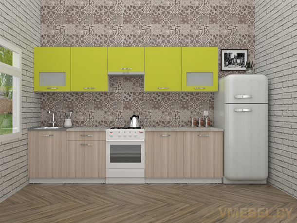 Эко 6-3.0 (ясень шимо светлый/ зеленый лайм)