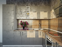 Модуль 1-2,6-2,4 (серебристо-серая геометрия с перламутром)