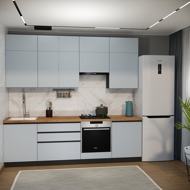 Эко Премиум 2.6 (сумеречный голубой/ст. дуб вотан)