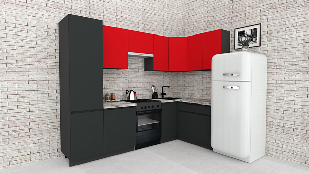 Эко-8 1.4x2.7 правая (красный чили/антрацит/ст.мрамор)