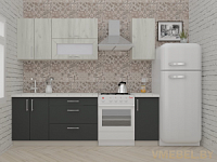 ВерсоЛайн 2-1.8 (дуб крафт белый/ антрацит)