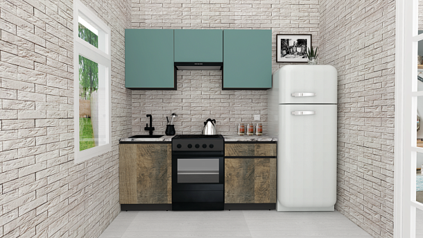 Эко-8 1.8 (сумеречный голубой/дуб гранж песочный/ст.альберика)