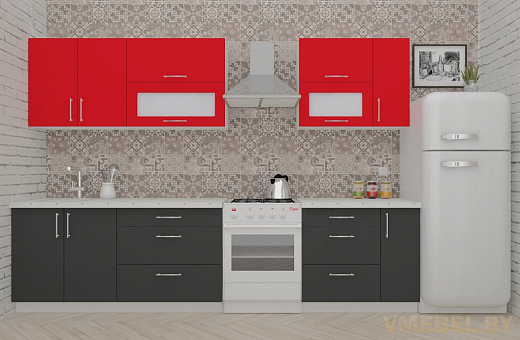 ВерсоЛайн 2-2.5 (антрацит/ красный чили)