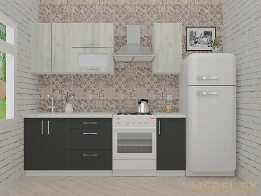 ВерсоЛайн 2-1.6 (дуб крафт белый/ антрацит)