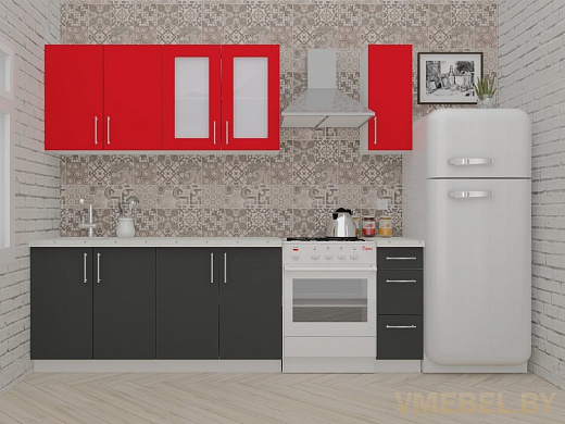 ВерсоЛайн 1-1.9 (антрацит/ красный чили)