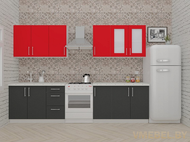 ВерсоЛайн 1-2.4 (антрацит/ красный чили)