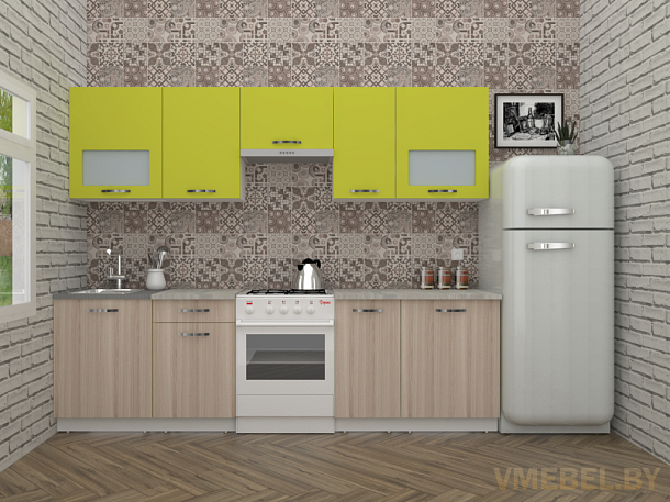 Эко 6-2.7 (ясень шимо светлый/ зеленый лайм)