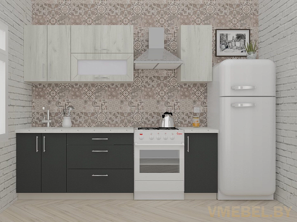 ВерсоЛайн 2-1.8 (дуб крафт белый/ антрацит)