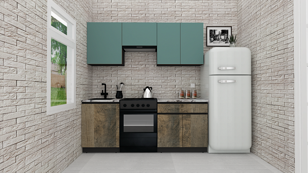 Эко-7 1.9 (сумеречный голубой/дуб гранж песочный/ст.альберика)