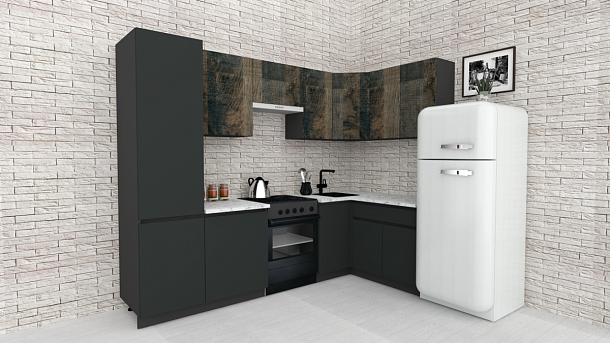 Эко-7 1.4x2.6 правая (дуб гранж колониальный/антрацит/ст.мрамор)