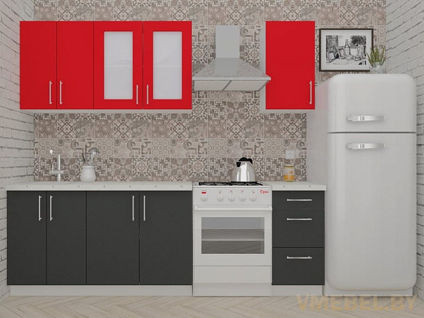 ВерсоЛайн 1-1.8 (антрацит/ красный чили)