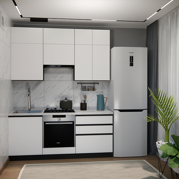 Эко Премиум 2.0 (белый фасадный/ст. мрамор лацио)