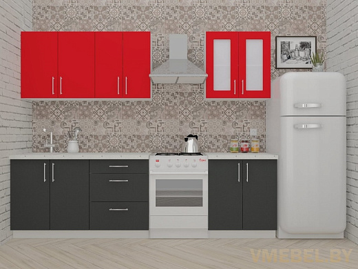 ВерсоЛайн 1-2.1 (антрацит/ красный чили)